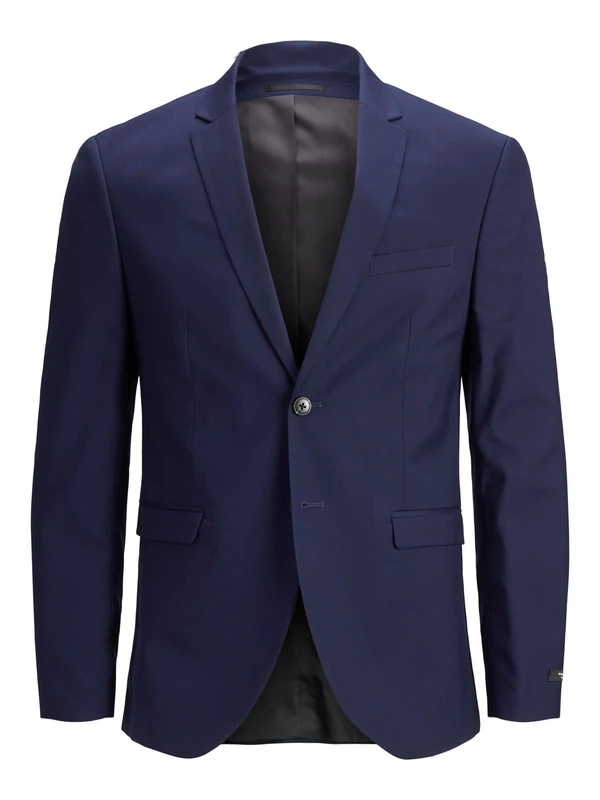 JACK & JONES Male Single Breasted Blazer Plus Size Slim Fit Blazer, Medieval Blue, 66 Große Größen