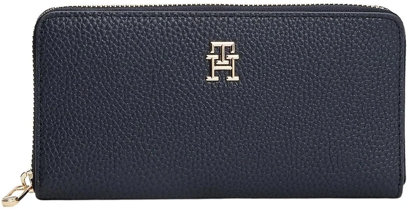Tommy Hilfiger Women’s Large Emblem Purse with Zip, Blue (Space Blue), One Size