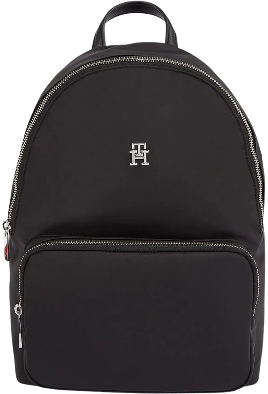 Tommy Hilfiger Women’s Poppy Medium Backpack, Black (Black), One Size