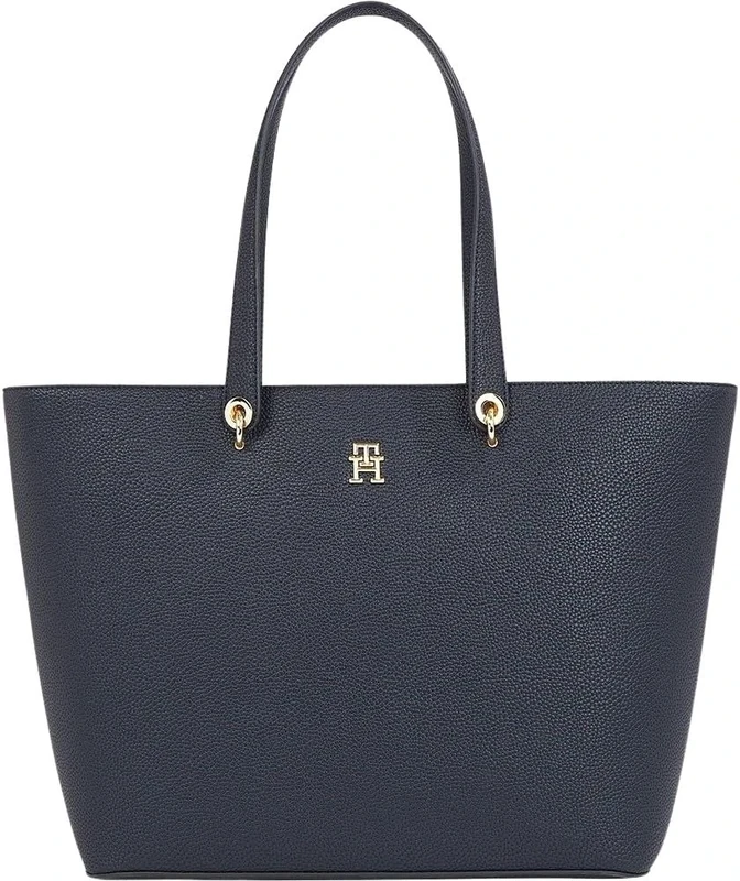 Tommy Hilfiger Women’s Large Emblem Tote Bag, Blue (Space Blue), One Size