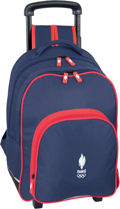 Team De France Emblem Backpack with 2 Compartments, 27 litres, 33 x 42 x 19 cm, Blue White and Red, Polyester, Blue/White/Red, 33x42x19, France Team Backpack