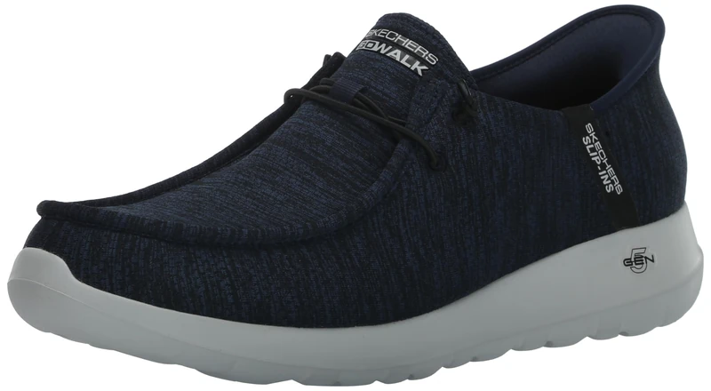 Skechers Men's Slip Ins Go Walk Max Free Hands Sneaker, Navy, 9.5 UK