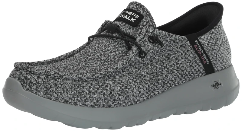 Skechers Womens GoWalk Max Slip-ins - Grey/Black Size 10 UK
