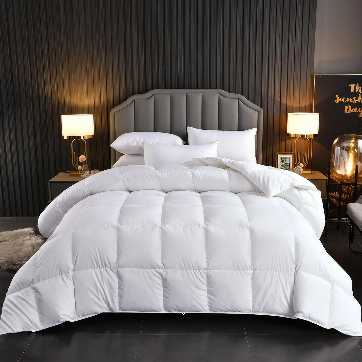 BedFabtasy Super King Size Duvet 12 Tog Luxury Feathers Down Duvet, Hotel Quality Quilt, 750 Fill-power, 600TC Polycotton Fabric, Oeko-Tex 100, Downpass Certified, RDS Certified for Animal Welfare