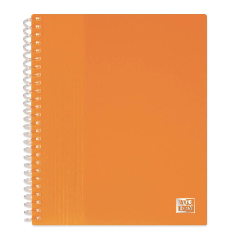 OXFORD Pack of 10 A5 School Life Index Folders 80 Views / 40 Pockets Polypropylene Cover Orange