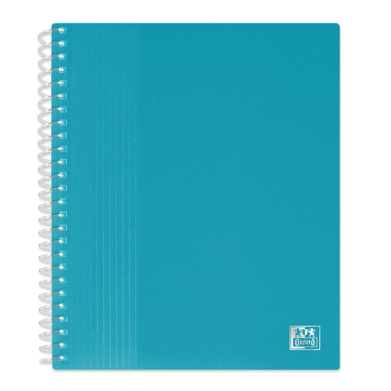 OXFORD Pack of 10 A5 School Life Index Folders 80 Sheets / 40 Pockets Polypropylene Cover Turquoise Blue