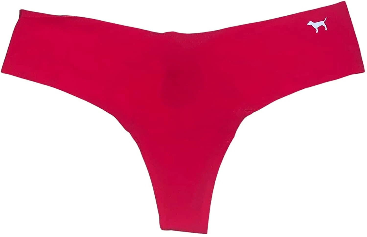 Victoria's Secret Pink No Show Thong Panty/Underwear Red Pepper New, Red Pepper, XL