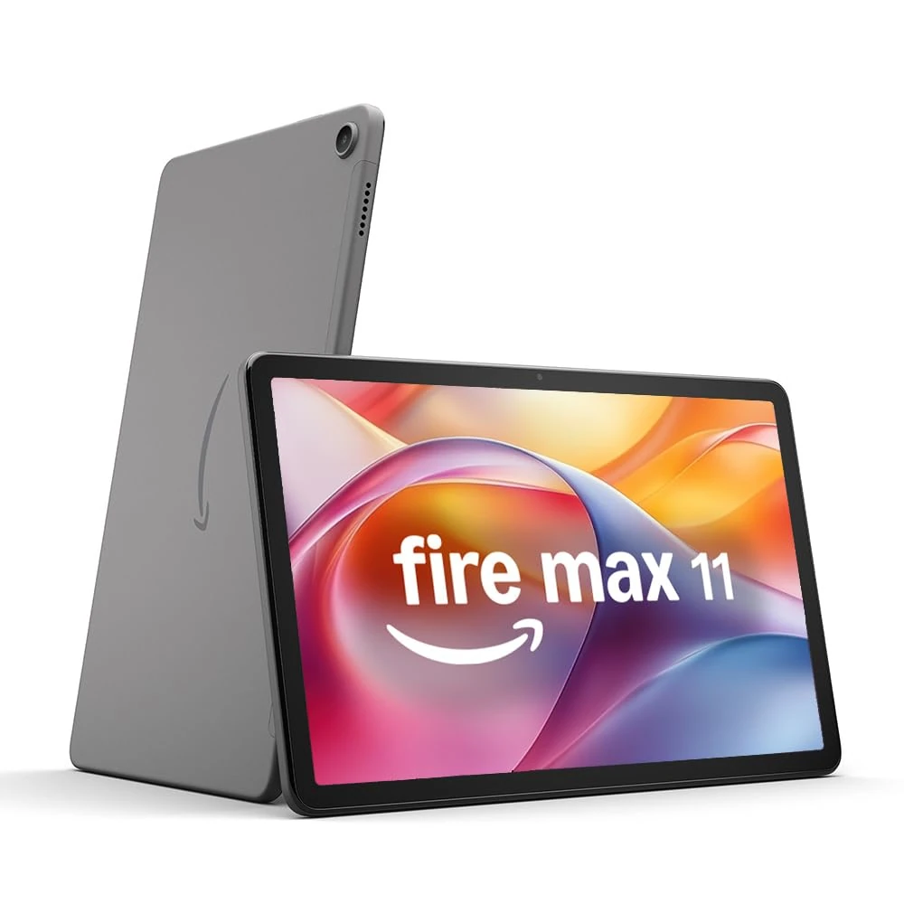 Amazon Fire Max 11 tablet (newest gen), our most powerful tablet yet, vivid 11" display, octa-core processor, 4 GB RAM, 14-hr battery life, 64 GB, Grey, without Ads
