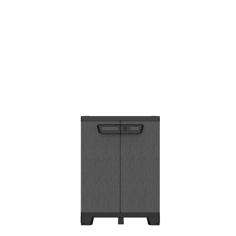Terry - Ardesia 680, 2-Door Cabinet, 1 Adjustable Internal Shelf, Stone-Effect Finish, for Outdoor and Covered Indoor Use, 68x39x93.5 cm