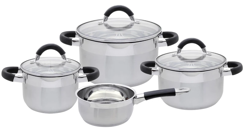 Basic Black Steam 4-Piece Saucepan Set