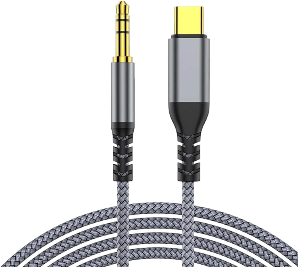 USB C to 3.5mm Audio Aux Jack cable, Type C adapter to 3.5mm male headphone stereo cable car compatible with iPad Pro 2020 Google Pixel 3 4 XL, Samsung Galaxy S22 S21 S20 Ultra Note 20