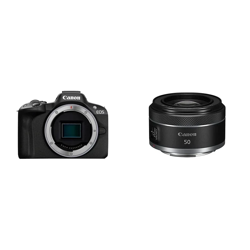 Canon R50 Mirrorless Camera with RF 50mm F1.8 Lens