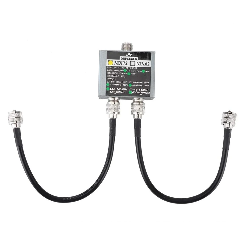 Leapiture UHF VHF Duplexer, MX72N Transit Station Duplexer, 44-148MHz & 400-470MHz, Different Frequency Indoor Antenna Combiner - Image 1