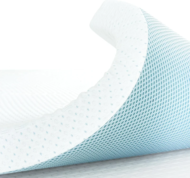 CHUN YI 2 inch Thick Single Memory Foam Mattress Topper With Anti-Slip Ventilated Hypoallergic Bamboo Cover, Soft Flexible Memory Foam Design For Pressure Relieving(5cm,90x190cm),White