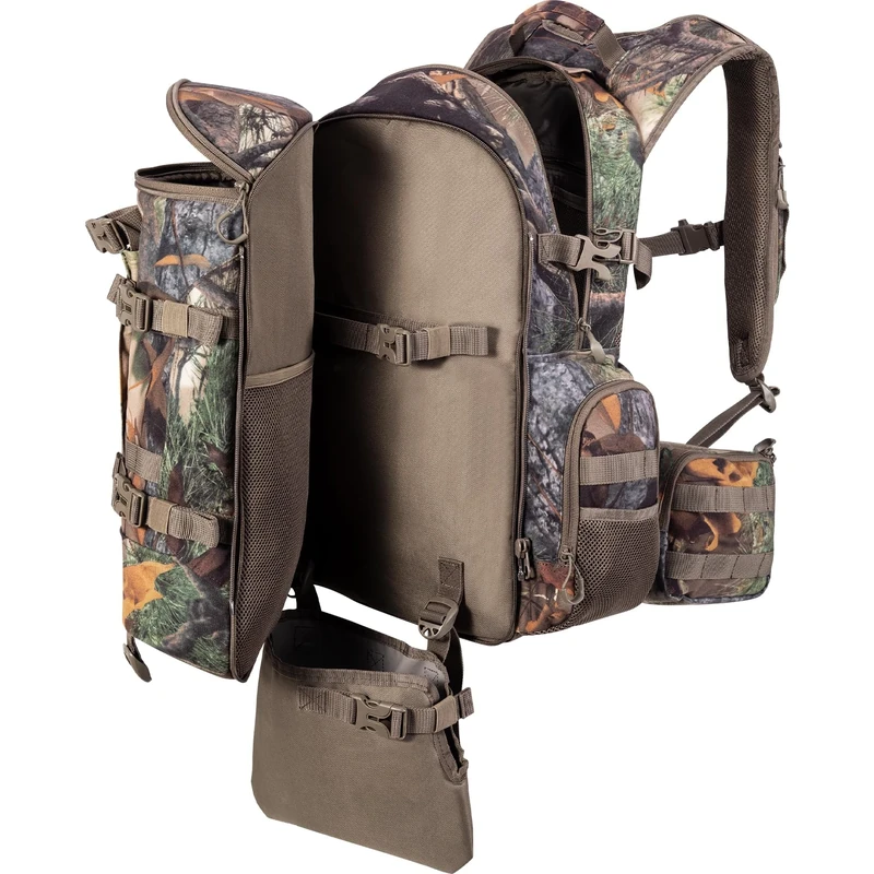 BLISSWILL Large Hunting Backpack for Bow Rifle with Waterproof Rain Cover Hunting Gear Accessories 40L, New Leaf Camouflage, Classic