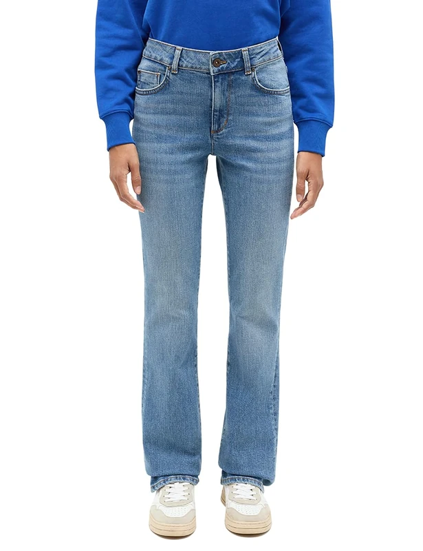 MUSTANG Women's Style Shelby Slim Boot Jeans, Medium Blue 672, 27W x 32L