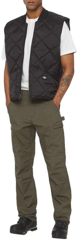 Dickies, Men's, DIAMOND QUILTED VEST, BLACK, S