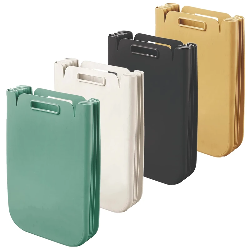WELL HOME MOBILIARIO & DECORACIÓN Set of 4 Collapsible Multi-Purpose Container 25 Litres w/One (100 Litres Total), Recycled Plastic, 45 x 30 cm, Colour
