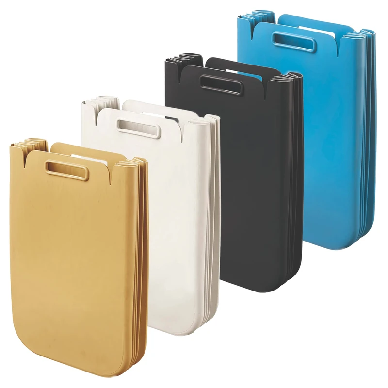 WELL HOME MOBILIARIO & DECORACIÓN Set of 4 x multipurpose collapsible container 25 Litres c/one (100L total), in recycled plastic, 45 x 30 cm, in colour