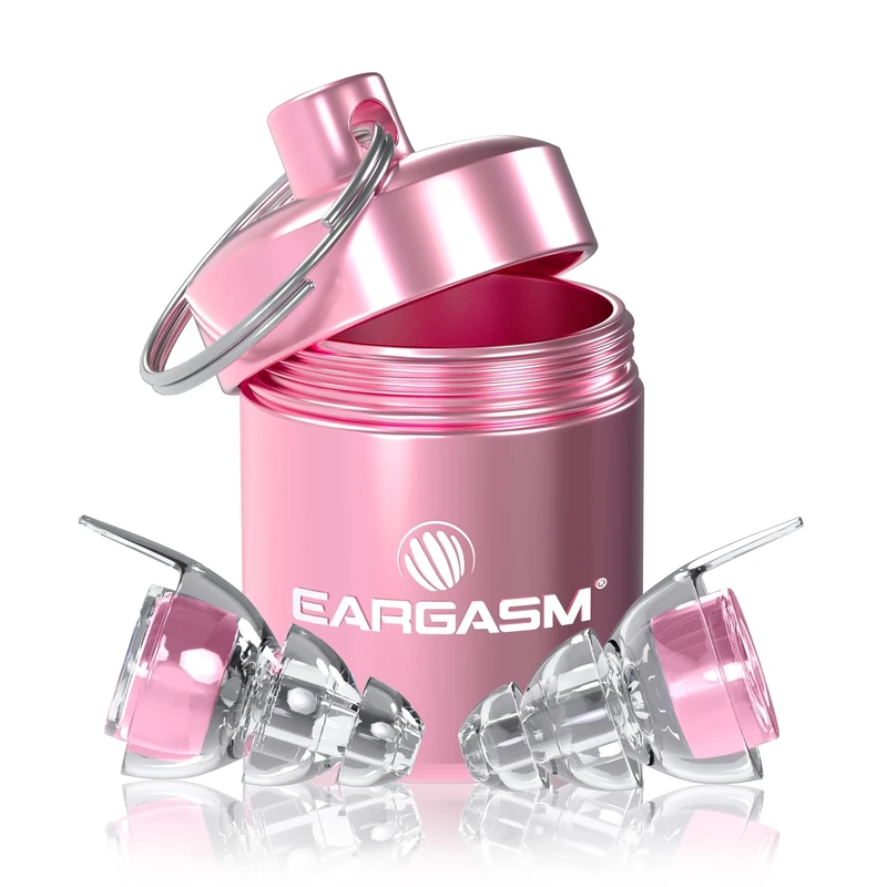 Eargasm High Fidelity Pink Earplugs for Concerts, Festivals, Musicians, DJs, Night-Life, Motorcycle Hearing Protection - Reusable Ear Plugs for High Fidelity Noise Reduction up to 21 dB