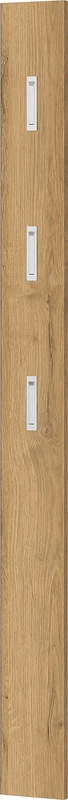 Germania Coat rack panel 3348-551 with three fold-out coat hooks made of metal, resistant surface coating, in oak, 15 x 170 x 4 cm (WxHxD)