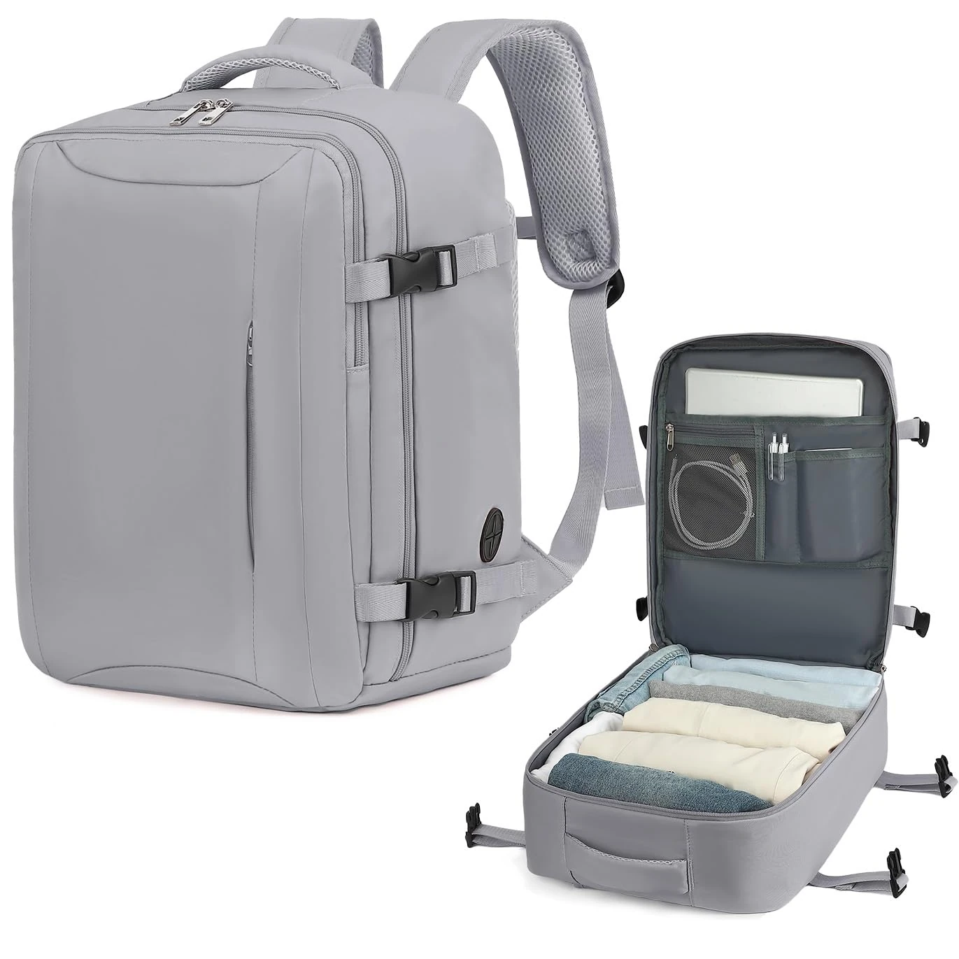 Lossga Cabin Bag 40x30x20 for Ryanair, 45x36x20 for New Easyjet Underseat Cabin Luggage Bags Carry on Travel Backpack Cabin Size for Airplanes, Hand Luggage Water Resistant Laptop Backpacks