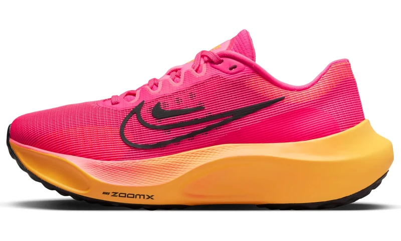 NIKE Women's WMNS Zoom Fly 5 Sneaker, Hyper Pink/Black-Laser Orange, 6 UK
