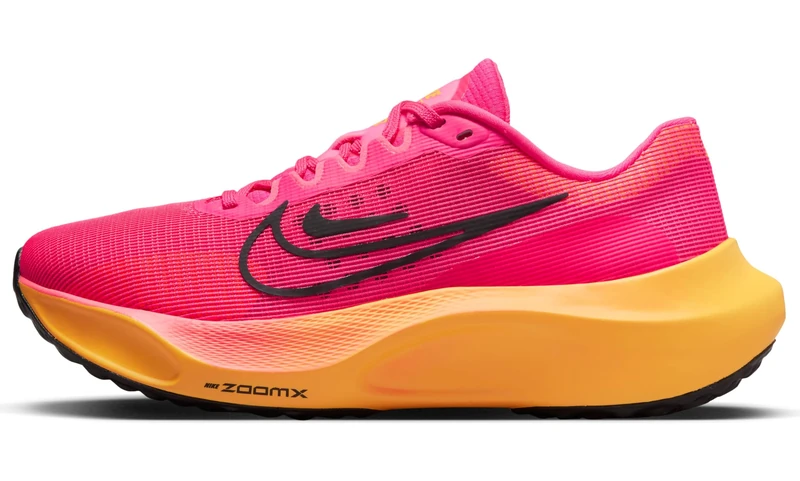 NIKE Women's WMNS Zoom Fly 5 Sneaker, Hyper Pink/Black-Laser Orange, 7.5 UK