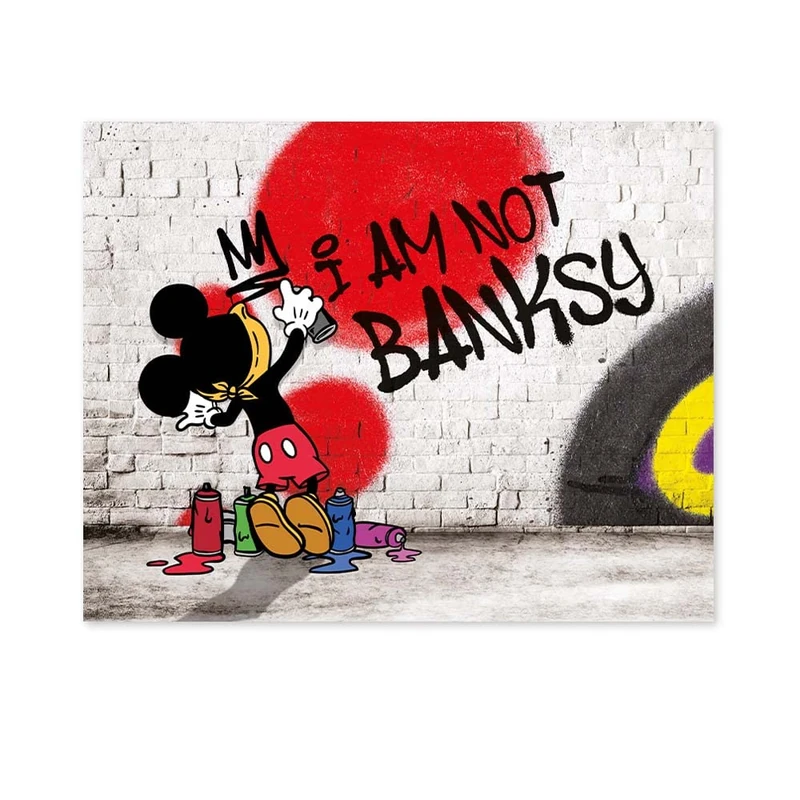 Declea Modern Picture Print Glamour I am not Banksy - Modern Home Decor Framework for Living Room Home Decoration - Image 1