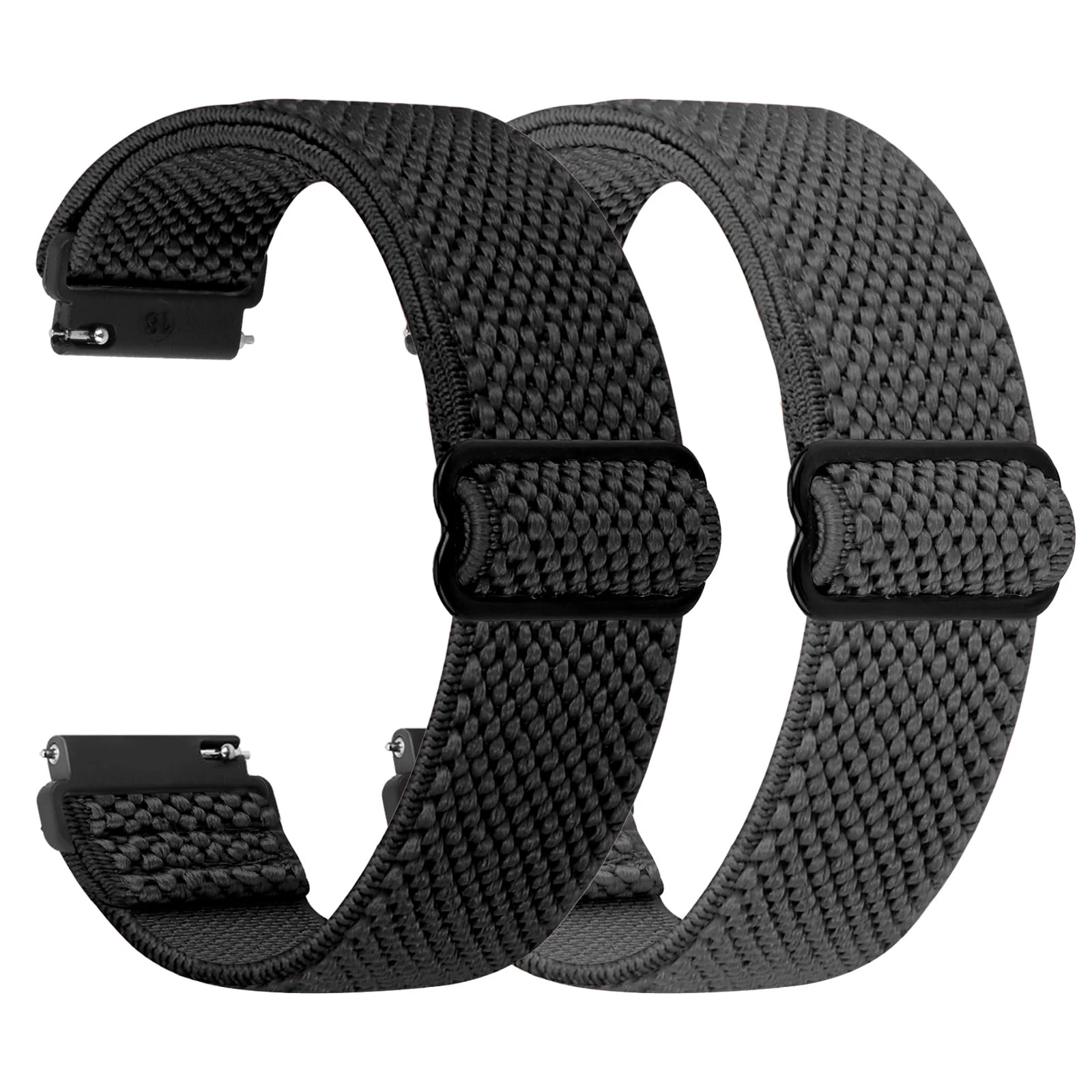 TumpCez - Quick Release Elastic Nylon Watch Straps - Band Width- 16mm 18mm 19mm 20mm 22mm 24mm Watch Straps -Choose Colour & Width