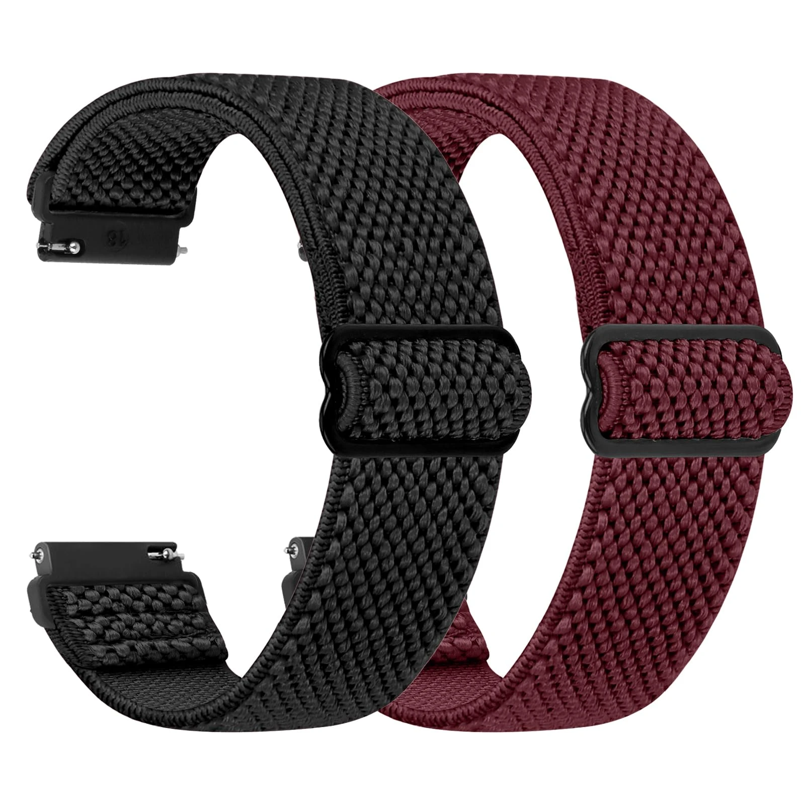 TumpCez - Quick Release Elastic Nylon Watch Straps - Band Width- 16mm 18mm 19mm 20mm 22mm 24mm Watch Straps -Choose Colour & Width
