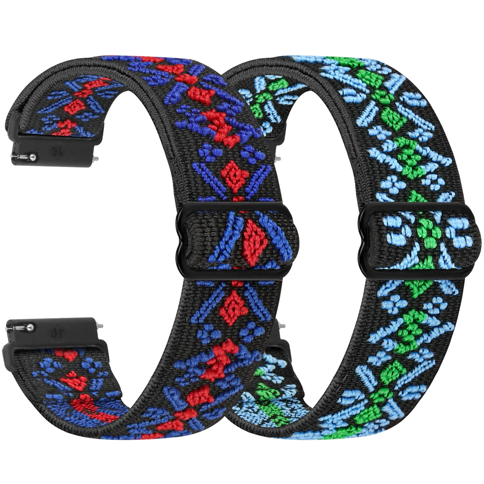 TumpCez - Quick Release Elastic Nylon Watch Straps - Band Width- 16mm 18mm 19mm 20mm 22mm 24mm Watch Straps -Choose Colour & Width