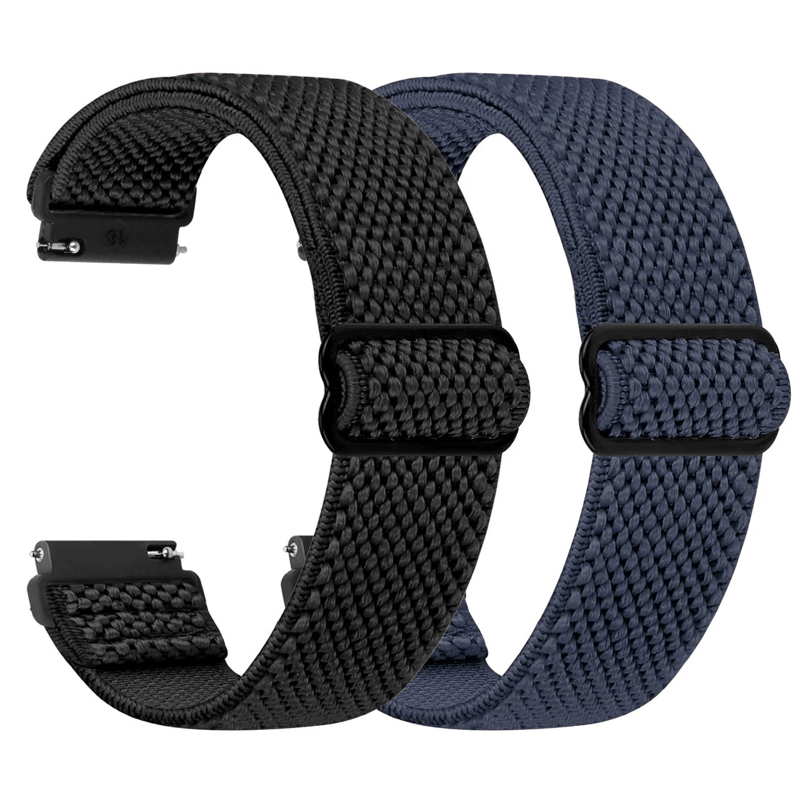 TumpCez - Quick Release Elastic Nylon Watch Straps - Band Width- 16mm 18mm 19mm 20mm 22mm 24mm Watch Straps -Choose Colour & Width