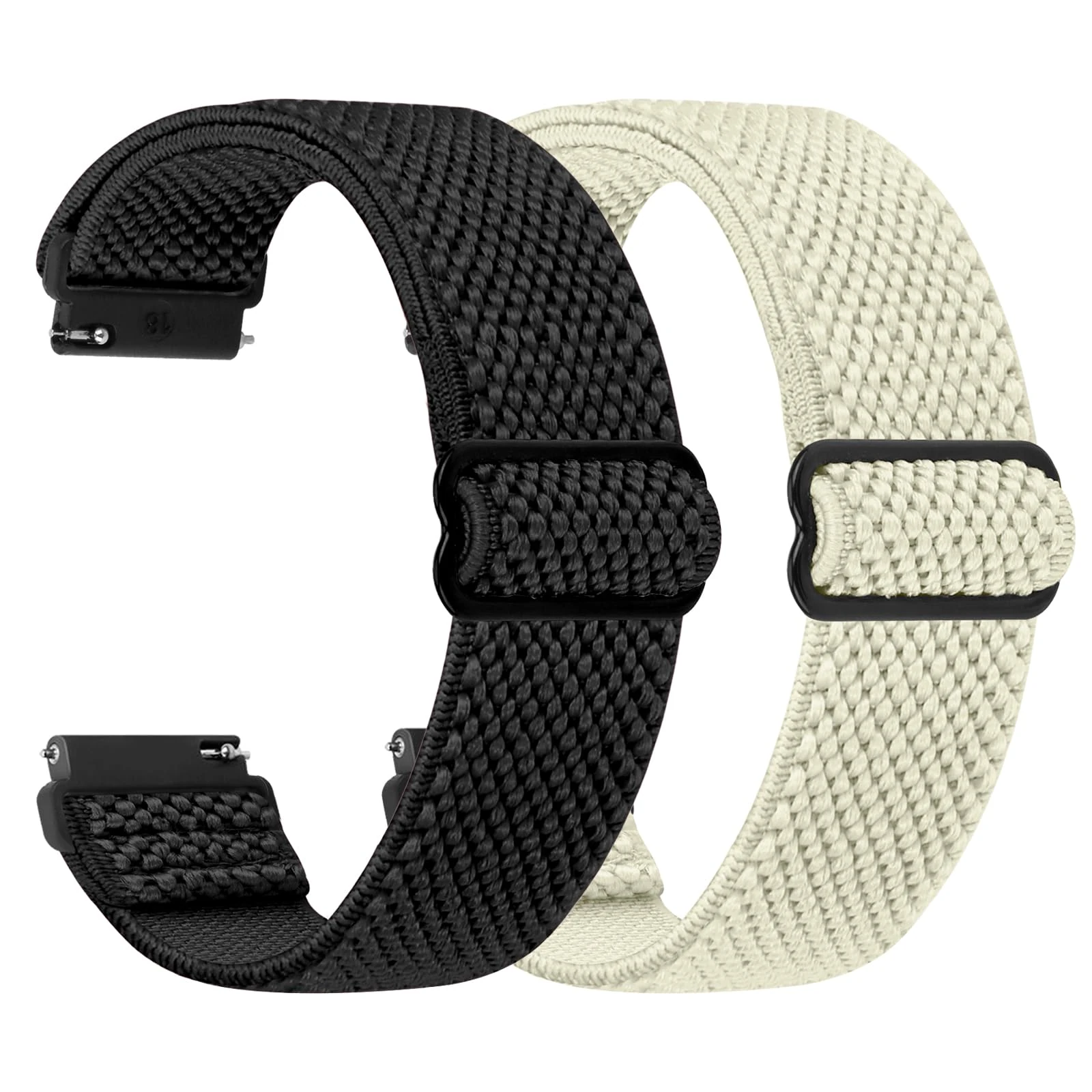 TumpCez - Quick Release Elastic Nylon Watch Straps - Band Width- 16mm 18mm 19mm 20mm 22mm 24mm Watch Straps -Choose Colour & Width