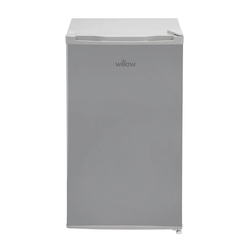 Willow W48UFIS Freestanding Under Counter Larder Fridge with Chiller Box, 90 Litre Capacity, Adjustable Feet and Reversible Door – Silver