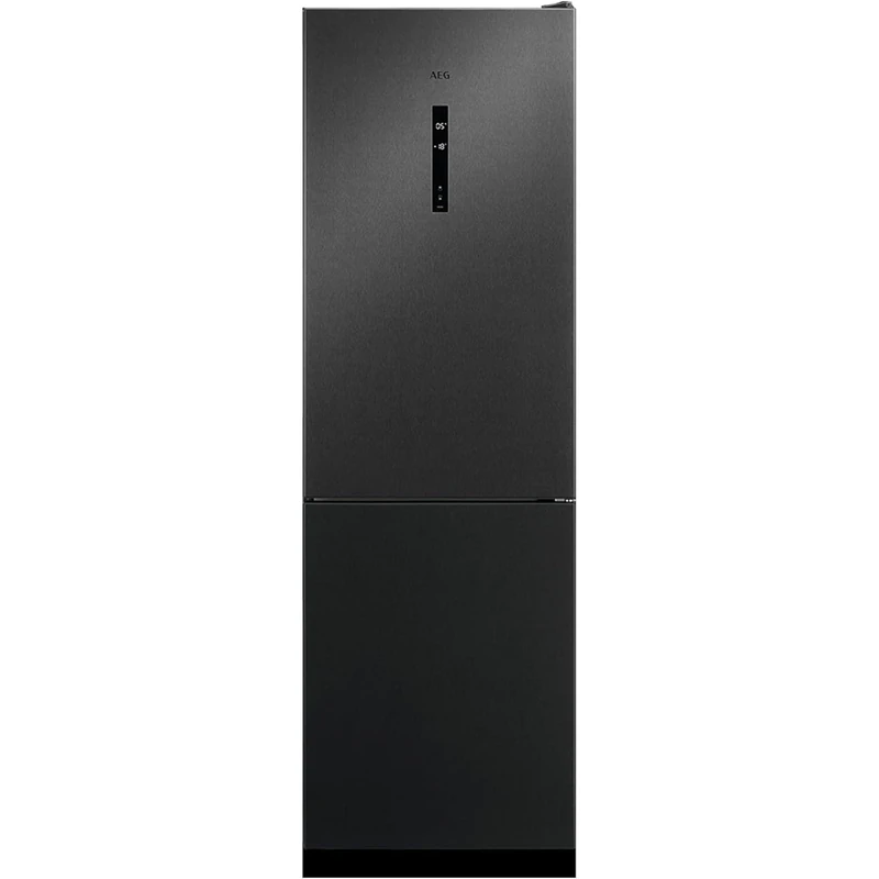 AEG 7000 Series Freestanding Fridge Freezer RCB732E3MB, 186cm, NoFrost, Capacity 230/101 Litres, TwinTech Technology, Humidity Control, dB38 1860x595x662mm, Black Stainless Steel/Dark Grey, Class E