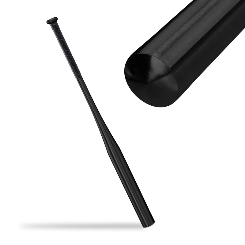 Relaxdays Aluminium Baseball, Lightweight Softball Bat, Anti-Slip Grip, 34 Inches / 86 cm, Black