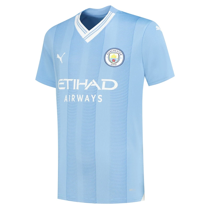 Manchester City F.C. Kids Home Shirt 2023/24 Season - Team Light Blue - Size: 15/16 Years