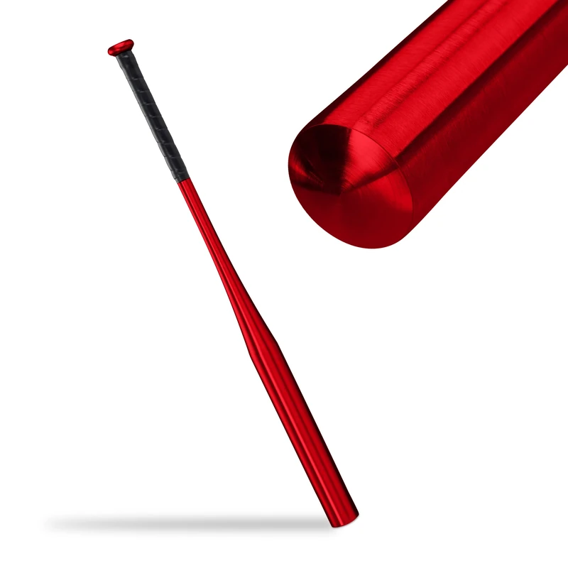 Relaxdays Aluminium Baseball Bat, Lightweight Softball Bat, Anti-Slip Grip, 34 Inches / 86 cm, Red