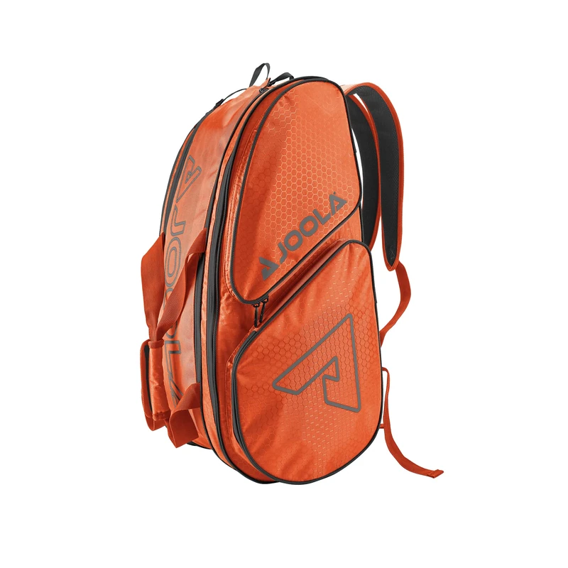 JOOLA Tour Elite Pro Pickleball Bag – Backpack & Duffle Bag for Paddles & Pickleball Accessories – Thermal Insulated Pockets Hold 4+ Paddles - Includes Fence Hook Orange/Gray