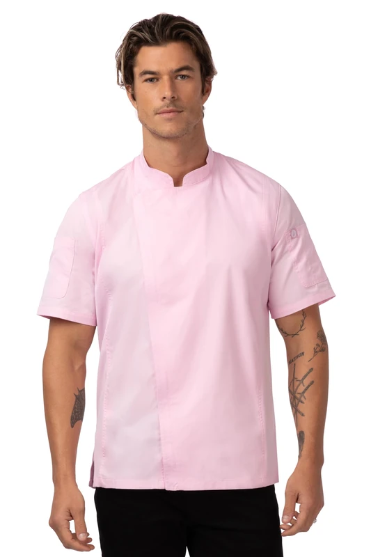 Chef Works Men's Springfield Chef Coat, Pink, XX-Large