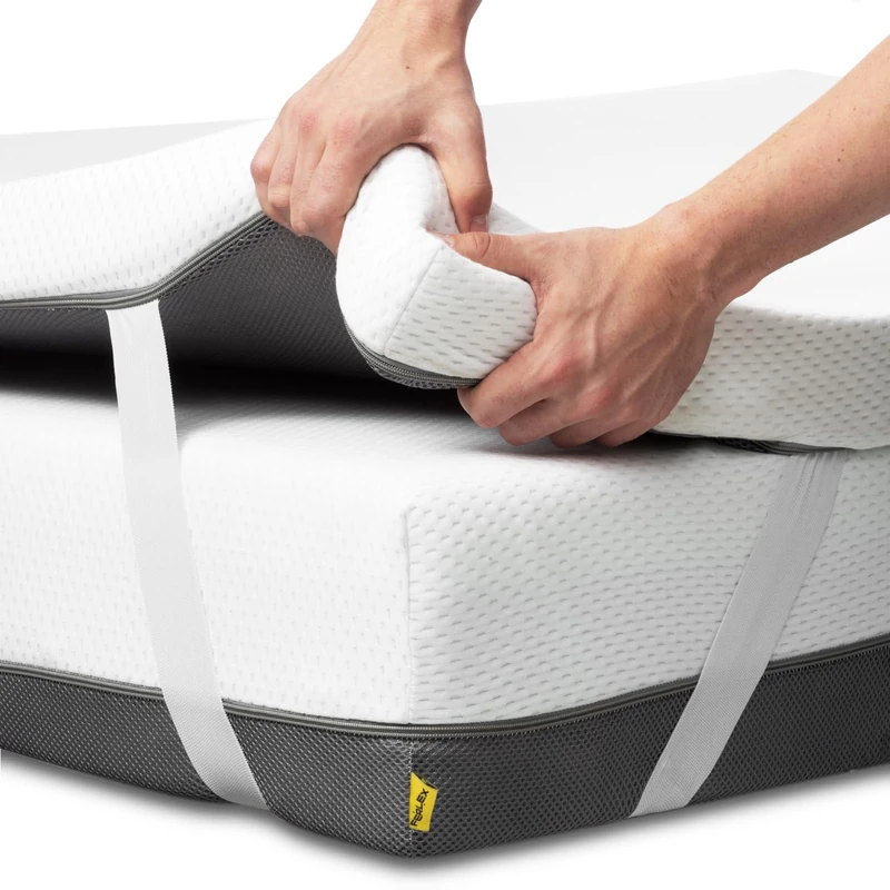 Ferlex Mattress Topper Breathable Removable Memory Foam Mattress Topper 150 x 190 cm Thickness 7 cm - Image 1