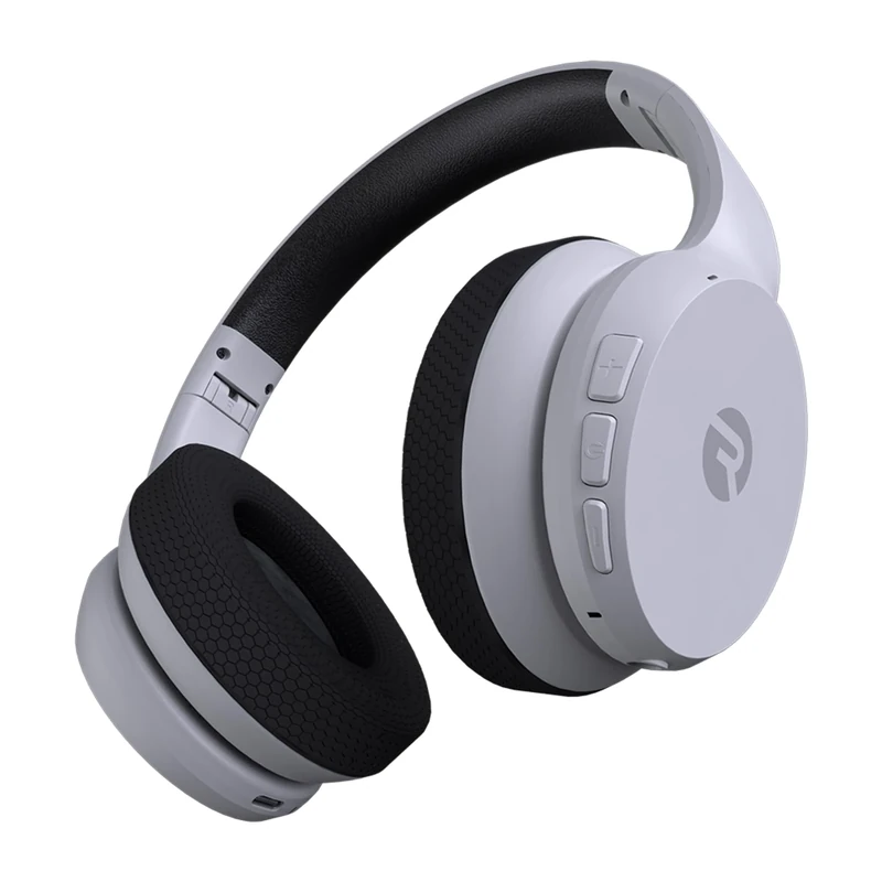 Raycon Fitness Headphones - Wireless Over-Ear-Headphones with 38 Hours of Battery, Active Noise Cancellation, Voice Command, Interchangeable Ear Cushions, IPX4 Water Resistance, (White)