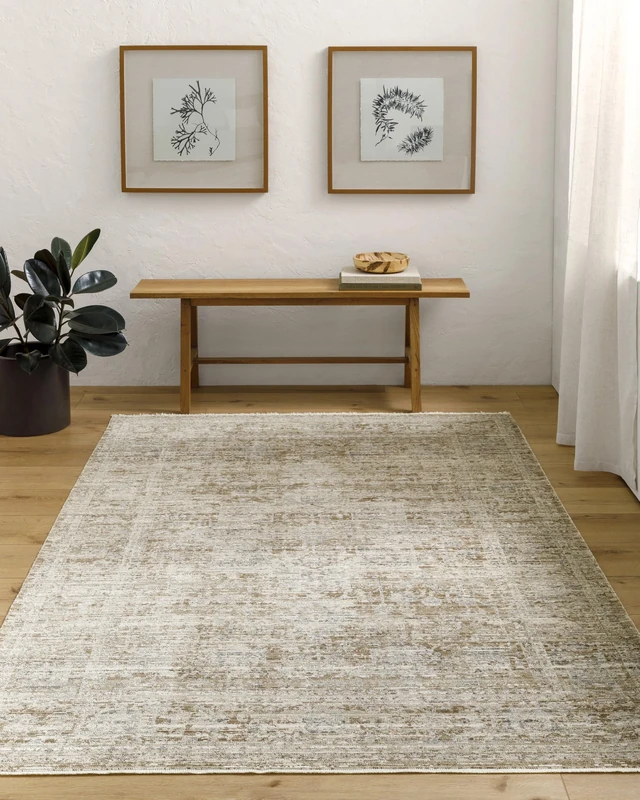 Livabliss x Becki Owens Margaret Machine Washable Rug - Vintage Area Rugs Living Room, Large Rug 160x240 cm - Traditional Boho Style, Dining Room, Kitchen, Outdoor, Hallway - Brown and Charcoal