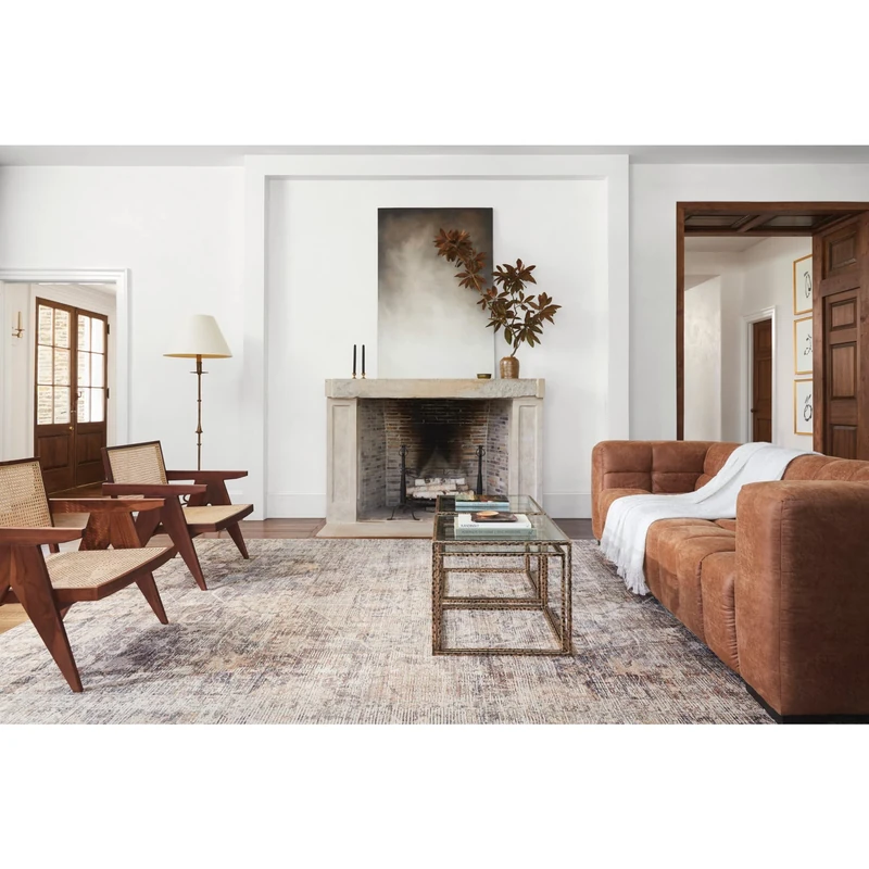 Livabliss x Becki Owens Florina Vintage Rug - Area Rugs Living Room 117x170 cm, Dining Floor, Kitchen, Traditional Multicoloured Boho Style, Easy Care Pile, Bohemian Large Rug, Brown, Beige, Black