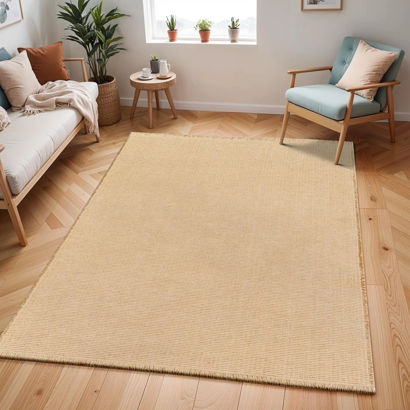 Livabliss x Becki Owens Indoor Outdoor Rug - Boho Runner Rugs for Living Room 80x150 cm Dining, Hallway Carpet, Patterned Neutral and Coloured Rugs, Waterproof, Stain Durable - Light Brown