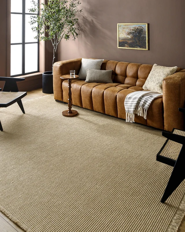 Livabliss x Becki Owens Indoor Outdoor Rug - Large Boho Rugs for Living Room 160x213 cm Dining, Kitchen Carpet, Patterned Neutral and Coloured Rugs, Waterproof, Stain Durable - Light Brown