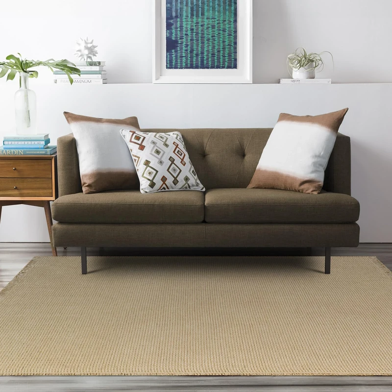 Livabliss x Becki Owens Indoor Outdoor Rug - Large Boho Rug for Living Room 160x213cm, Dining, Kitchen Rug - Vintage Patterned Neutral & Coloured Rugs, Waterproof, Stain Durable, Light Brown Rug