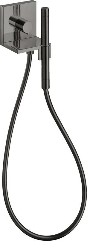 Hansgrohe Axor Starck ShowerCollection Flush-mounted hand shower module 12 x 12, square, Colour: Polished Black Chrome