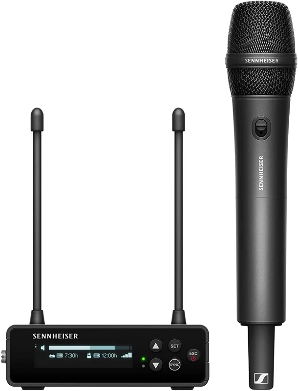 Sennheiser EW-DP 835 SET (S7-10) Portable Digital UHF Wireless Microphone System with SKM-S Handheld Transmitter and MMD 835 Cardioid Dynamic Microphone Module - Black (700035)